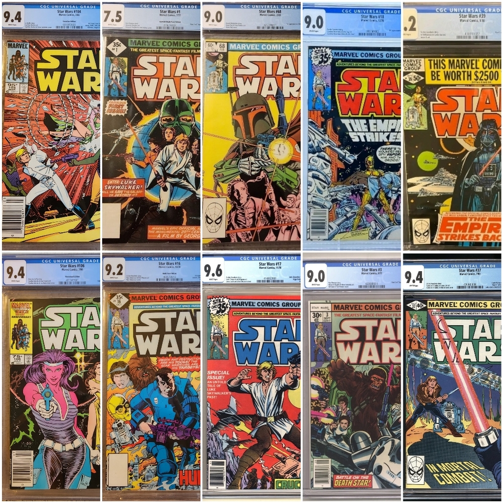 Vintage Star Wars 1977-1986 CGC High Grade Comic Collection Huge Lot of (10)!!!